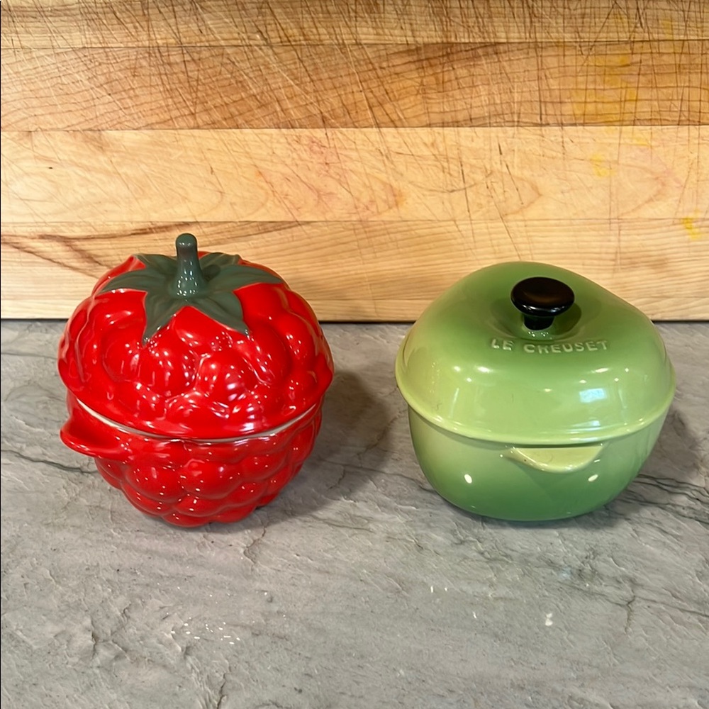 Le Creuset Red and Green Mini Cocottes